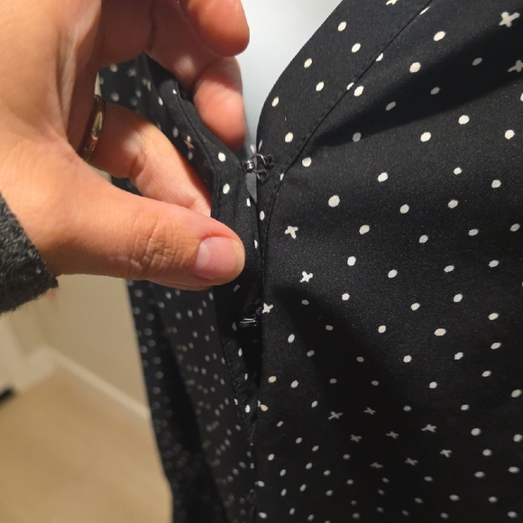 Chic Black Dress with White Dots - Picture 5 of 10